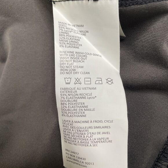 Prana Crop Top Sports Bra Adjustable UPF 50+ Chakara Dark Iron Wild XL NWT - Picture 8 of 12